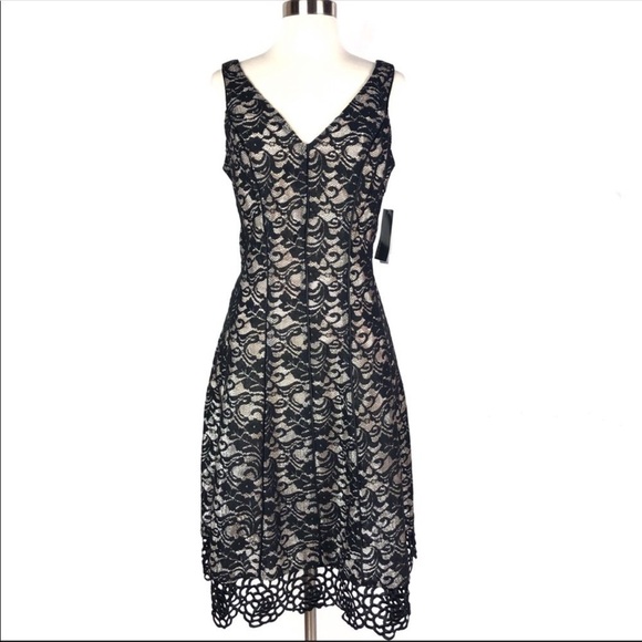Donna Ricco Cocktail Lace Dress 4 - Picture 1 of 8